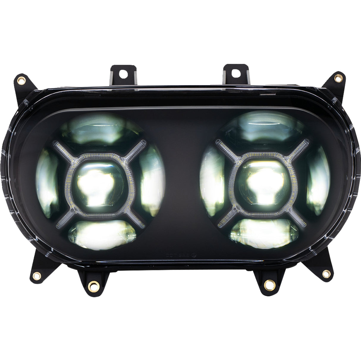 CUSTOM DYNAMICS 2001-2603 CD-RG-H-B Double-X LED Headlight - Black - Road Glide