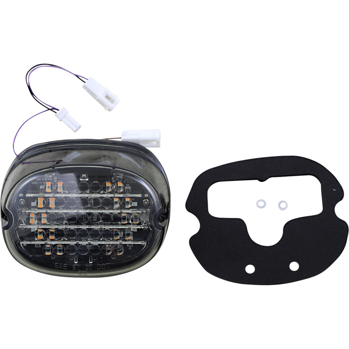 CUSTOM DYNAMICS 2010-1443 CD-INT-TL-NW-S Low Profile LED Taillight with Integrated Auxiliary Turn Signals - Taillight w/ Integrated Turn Signal - No Window - Smoke Lens