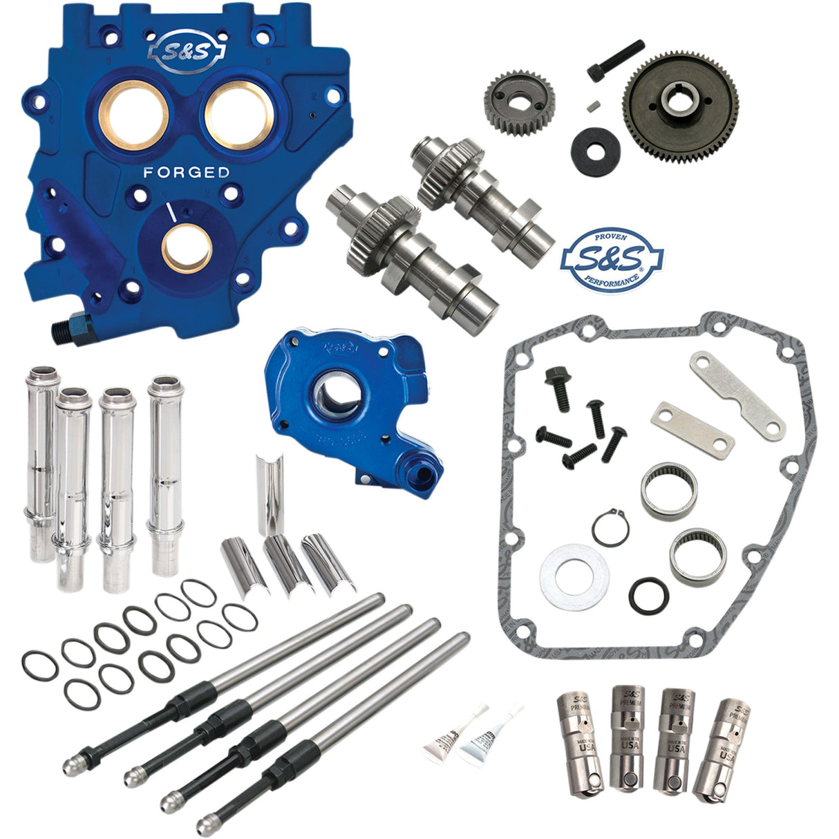 S&S CYCLE 0925-1102 310-0814 Gear Drive Cam Chest Kit - Cam Chest with Plate Kit - 510G - Standard Cams - Twin Cam