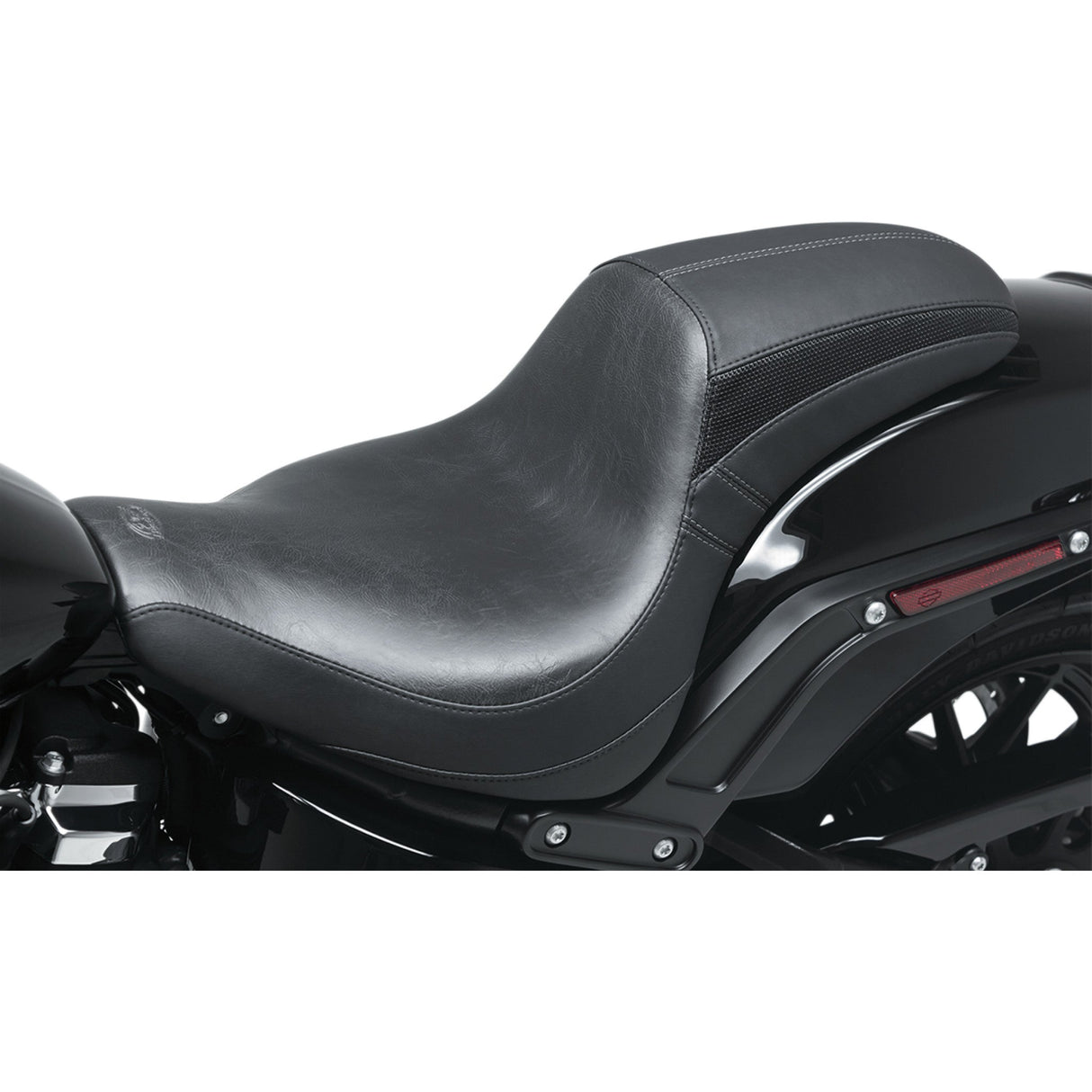 Mustang Tripper Fastback™ Seat Smooth Black Fxfb - 75709 For Harley Softail 2018-2021