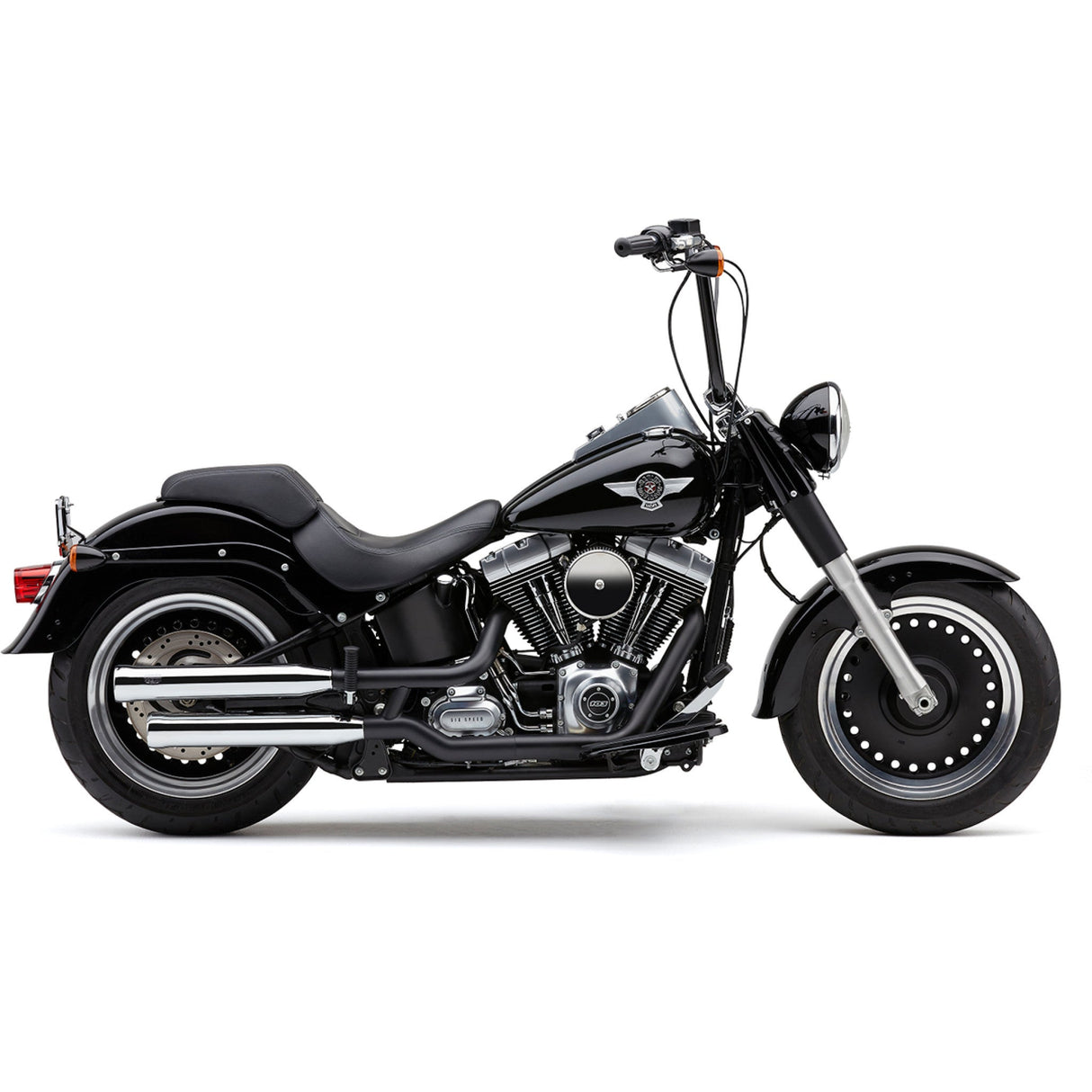 Cobra Neighbor Hater Slip-On Mufflers 3" Chrome Fat Boy - 6041 For Harley Softail 2007-2017