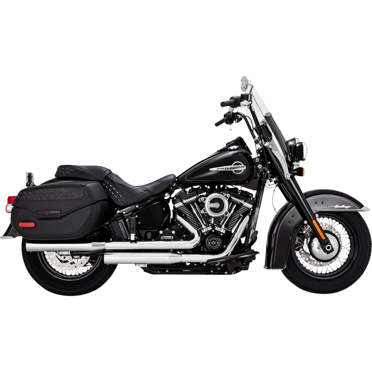 Vance & Hines Eliminator 300 Slip-On Mufflers Chrome - 16316 For Harley Softail 2018-2024