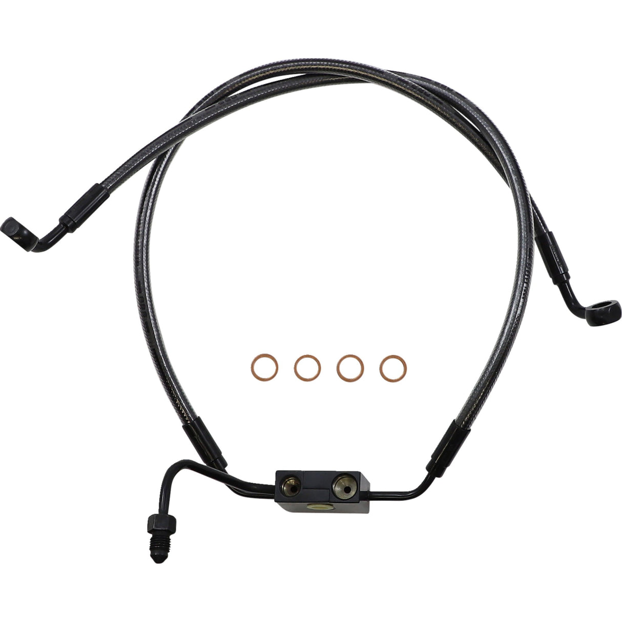 Magnum Shielding Designer Series Front Lower Brake Line Kit Black Pearl - AS47006 For Harley Dyna 2012-2017