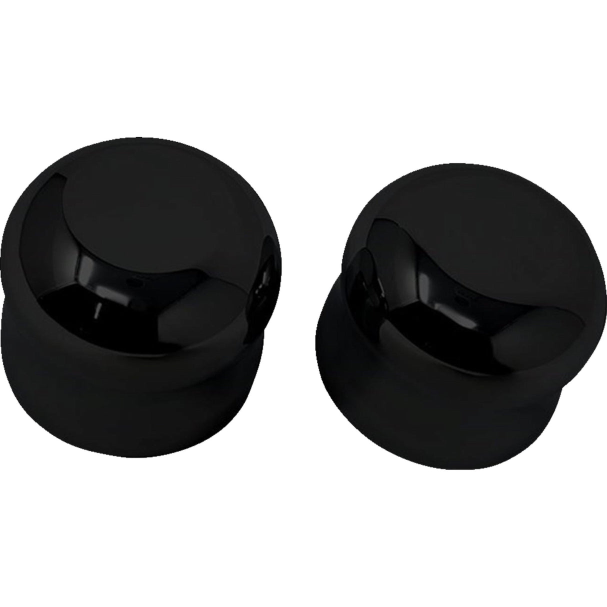 COVINGTONS 0214-2202 C0007-B Axle Cover - Axle Covers - Front - Smooth - Black - Pair - '08-'23