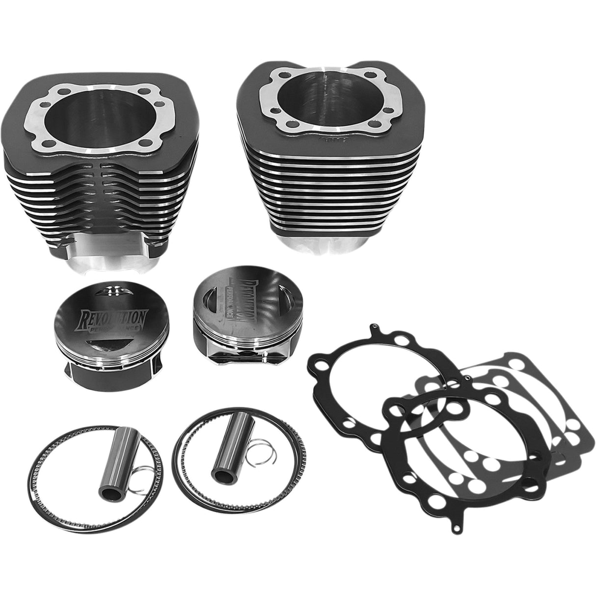 REVOLUTION PERFORMANCE, LLC 0931-1049 RP201-135W Cylinder Kit 131" - granite/highlighted fins - twin cam