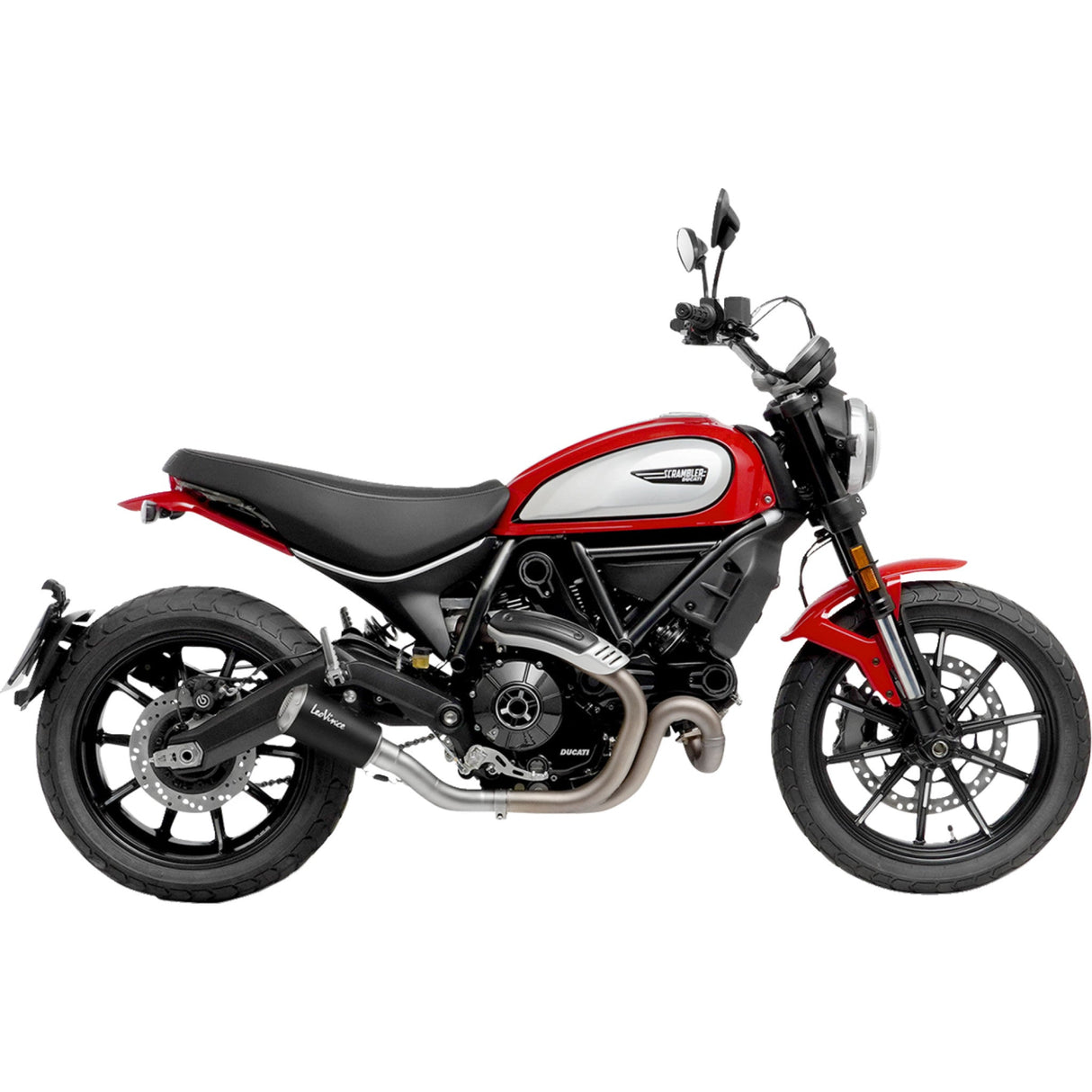 Leovince LV-10 Black Muffler - 15250BU Ducati Scrambler Icon / Scrambler Icon Dark / Scrambler Nightshift / Scrambler Urban Motard 2021-2022