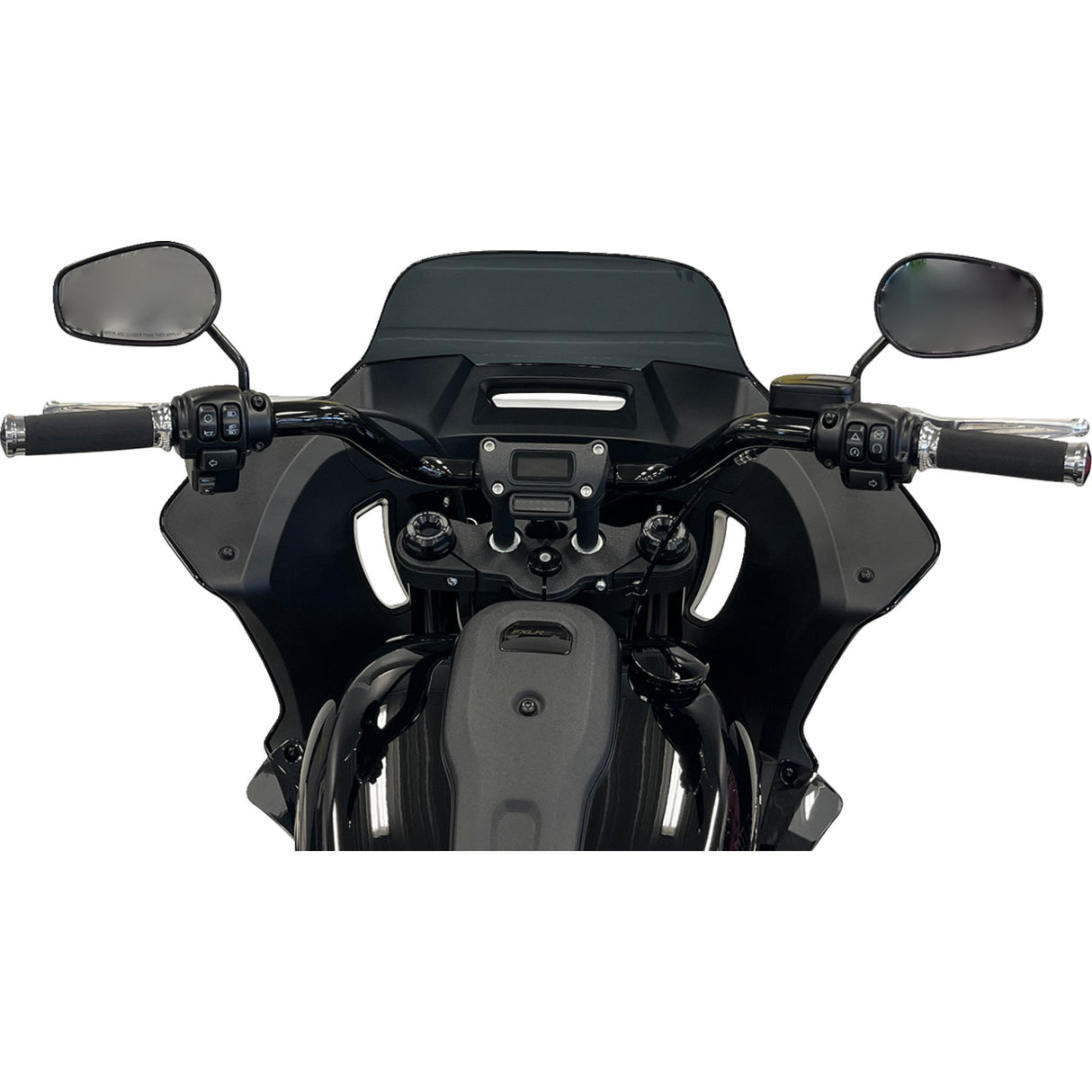 FAT Baggers INC. 1-1/4" EZ Install Round Top Handlebar 8" Black - 903008-B For Harley Softail Low Rider 2018-2023