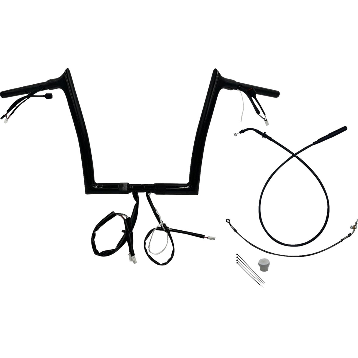 FAT Baggers INC. 1-1/4" EZ Install Pointed Top Handlebar 12" Black - 949912-B For Harley Road Glide 2023-2026