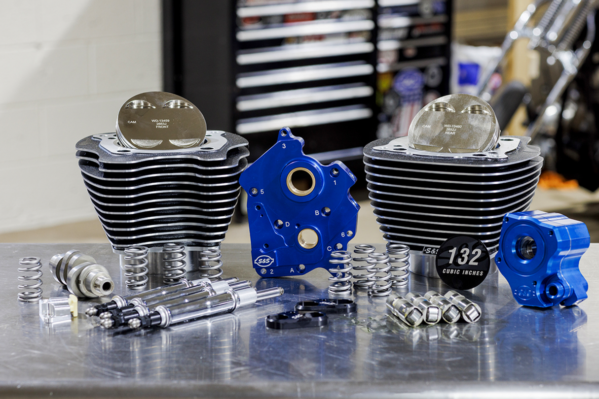 132" Power Package Engine Performance Kit - Chain Drive - Oil Cooled - Highlighted Fins - M8 - 0904-0105