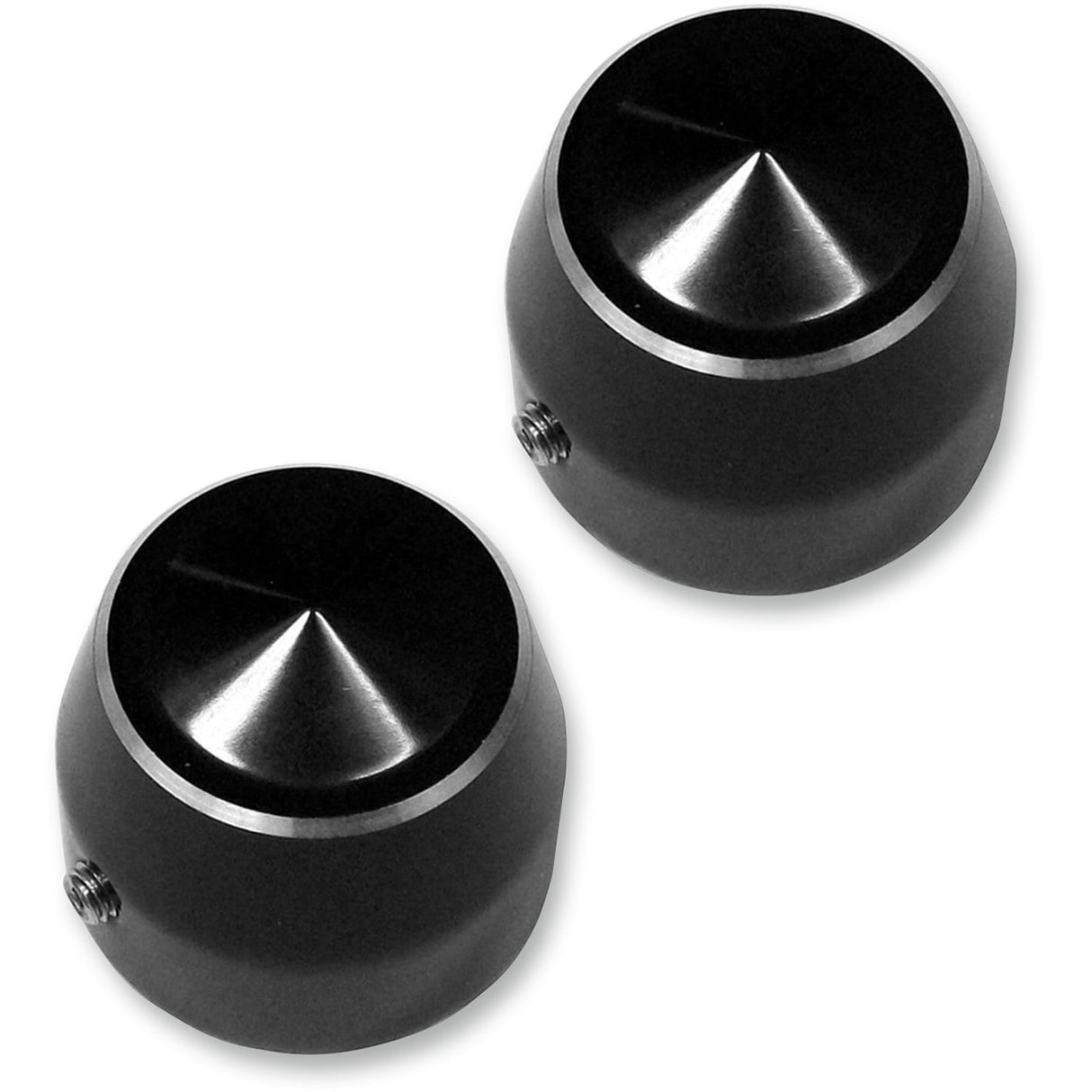 Accutronix Elite Front Axle Cap Elite Black 1" Pair - TAC101-EN For Harley Motorcycles 2000-2007