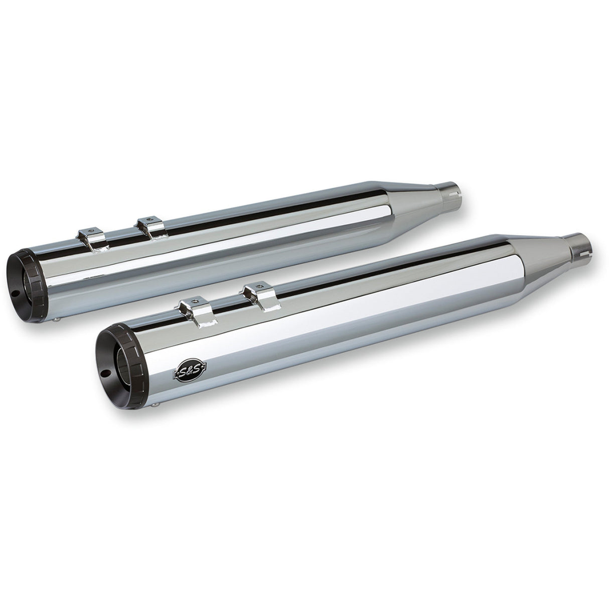 S&S Cycle Grand National Slip-On Mufflers Chrome M8 - 550-0693 For Harley Touring 2017-2026