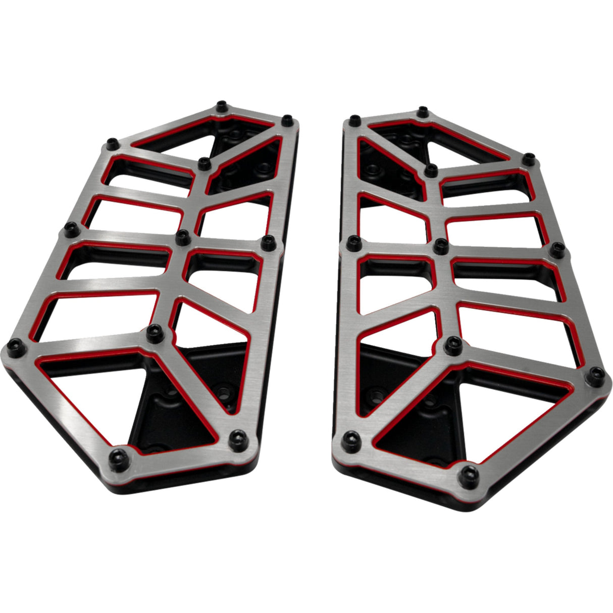 Kodlin USA NXL Floorboards Black With Red Accent - K73253-RL For Harley Motorcycles 1980-2026