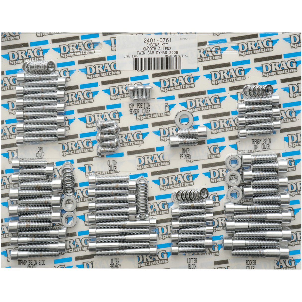 DRAG SPECIALTIES 2401-0761 Bolt Set Bolt Kit - Motor - Smooth - FXD
