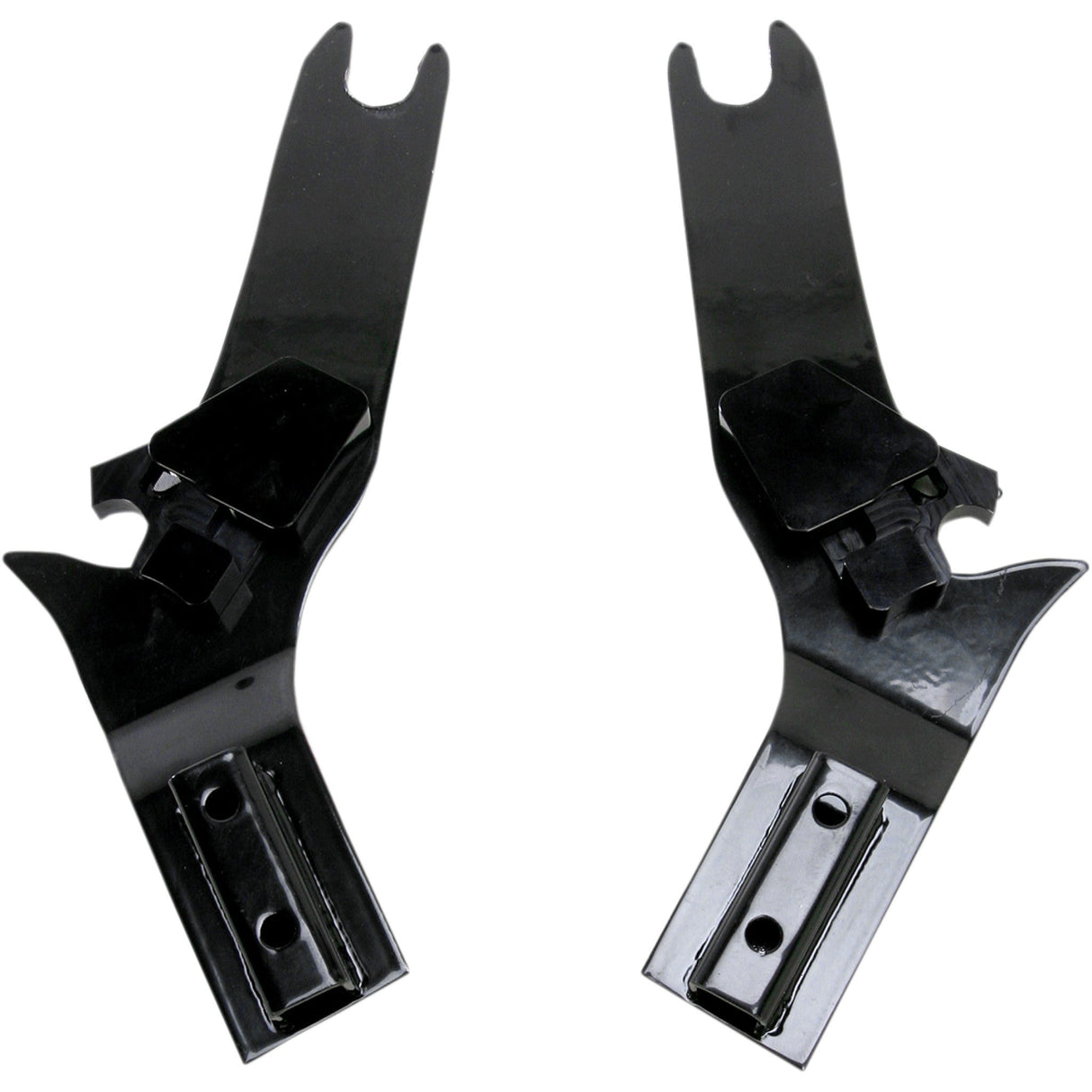 Cycle Visions D-Tach Sissy Bar Side Plates FLH Black - CV-8085B For Harley Touring 2009-2021