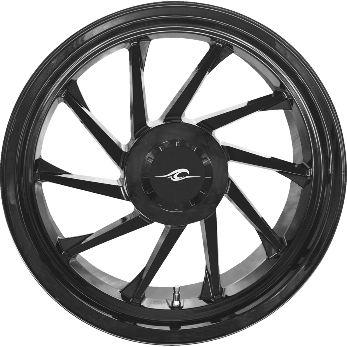 Coastal Moto Hurricane 3D Wheel For Trike Rear Left Black 18" Trike - 3D-HURL-187T-SB For Harley Touring 2009-2024