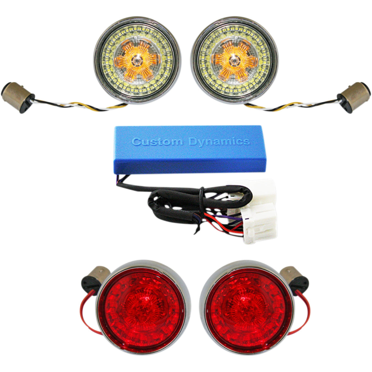 Custom Dynamics Bullet Bezel Turn Signal Assembly - PB-HD-BB-C For Harley Motorcycles 2002-2013