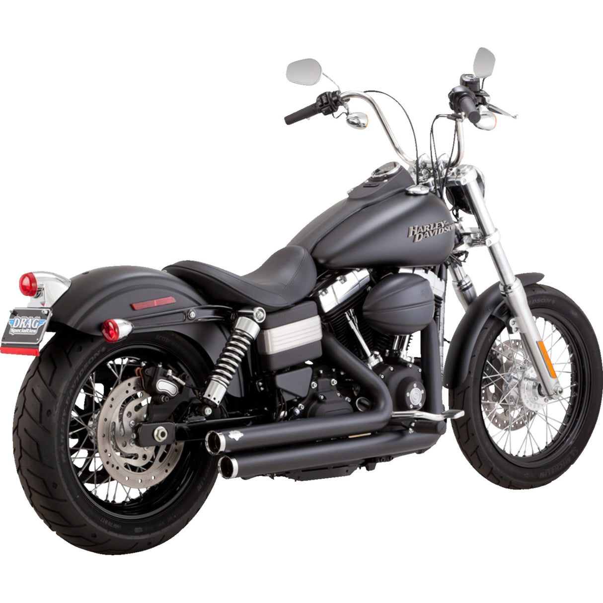 Vance & Hines Big Shot 2-Into-2 Exhaust System - 47958 For Harley Dyna 2006-2009