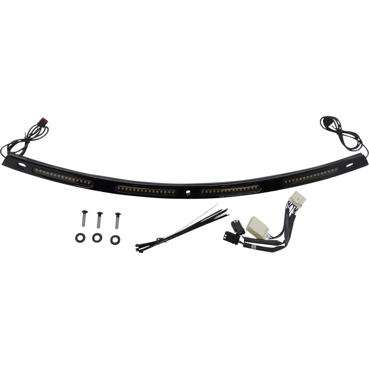 Custom Dynamics Genesis® 4 Dynamic LED Batwing Windshield Trim Sequential Turn Signals Black - CD-WT2-SEQ-05-B For Harley Electra Glide 1996-2005