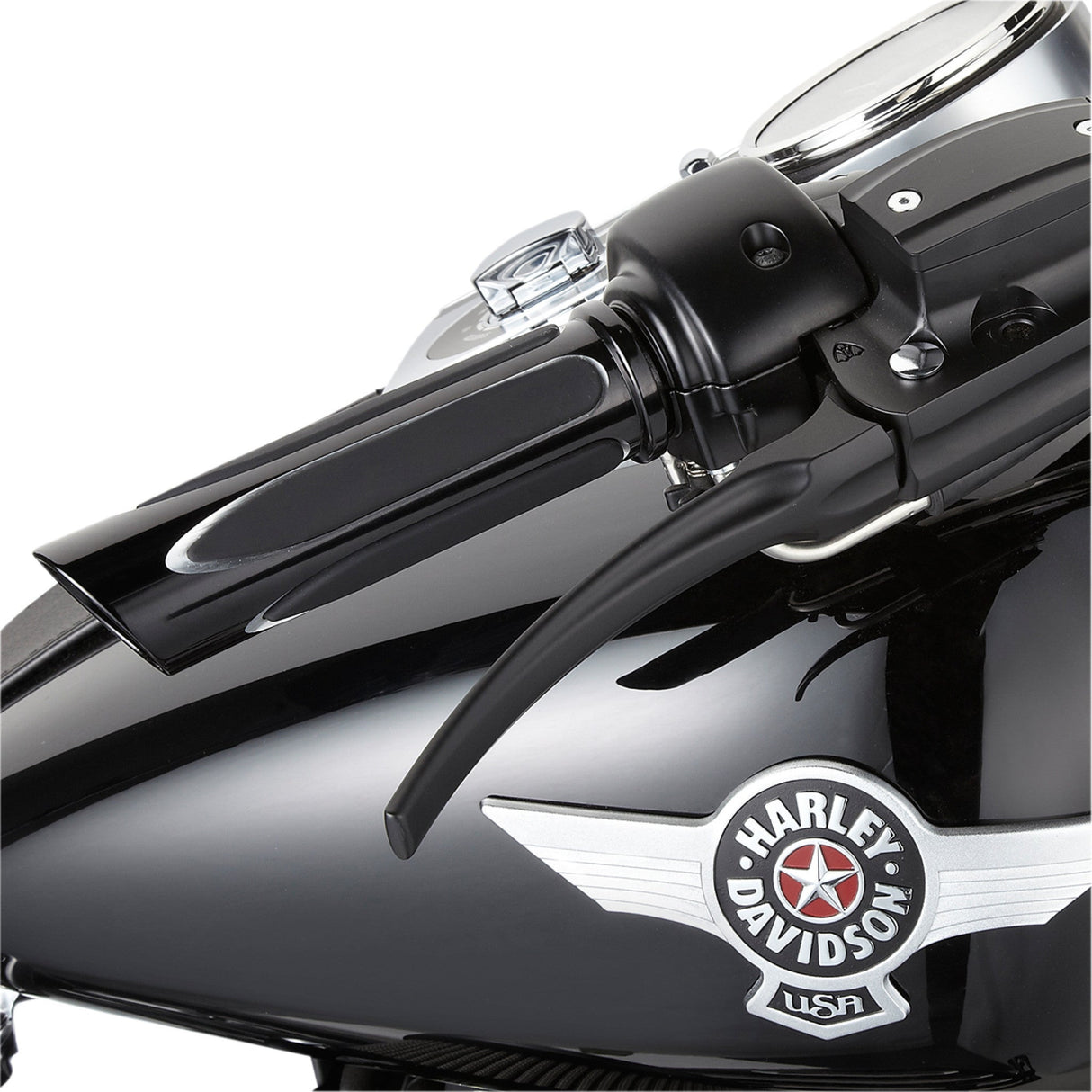 Arlen Ness Deep Cut Comfort Series Grips Cable Black - 07-051 For Harley Motorcycles 1976-2022