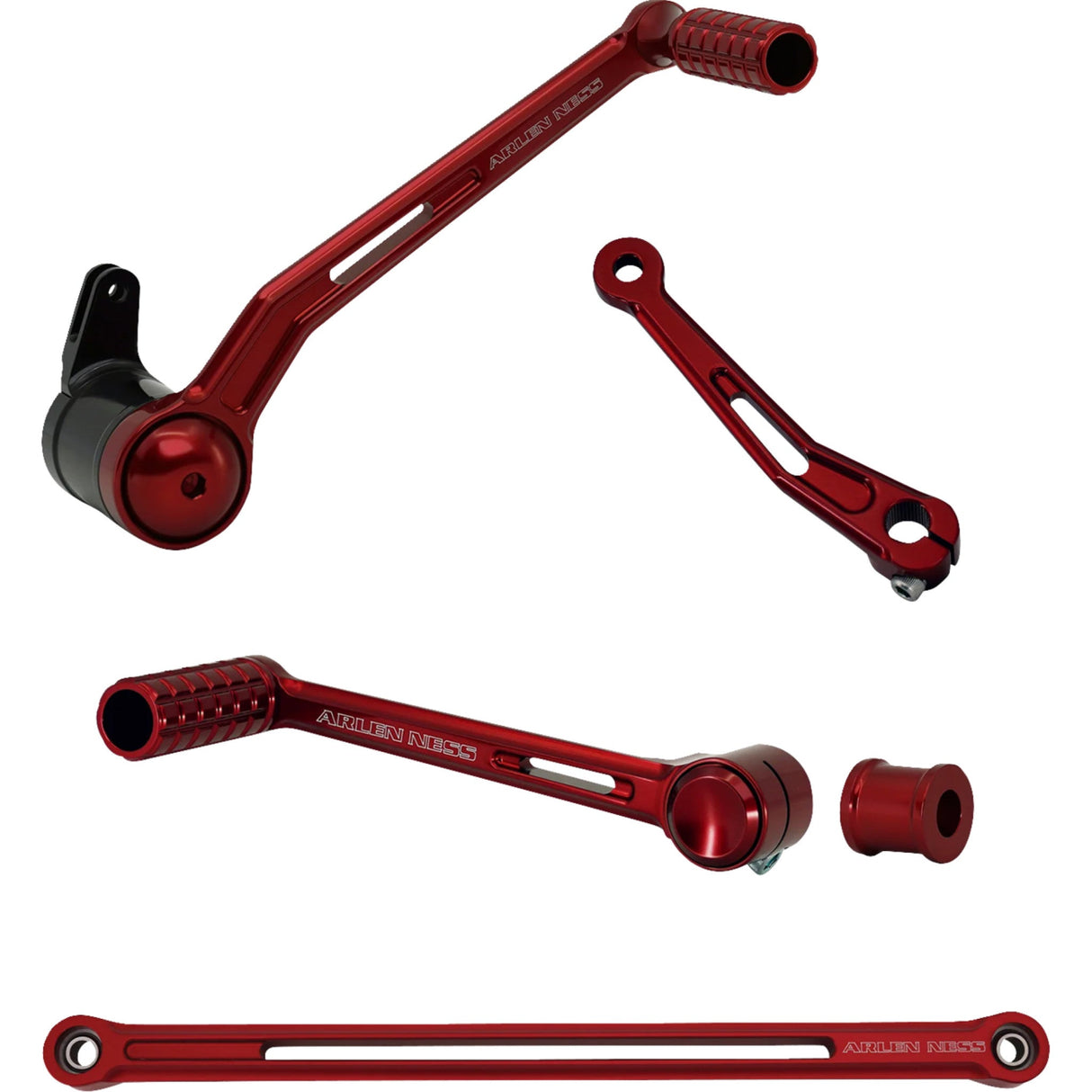 Arlen Ness SpeedLiner Foot Control Kit Red - 420-133 For Harley Touring 2000-2013
