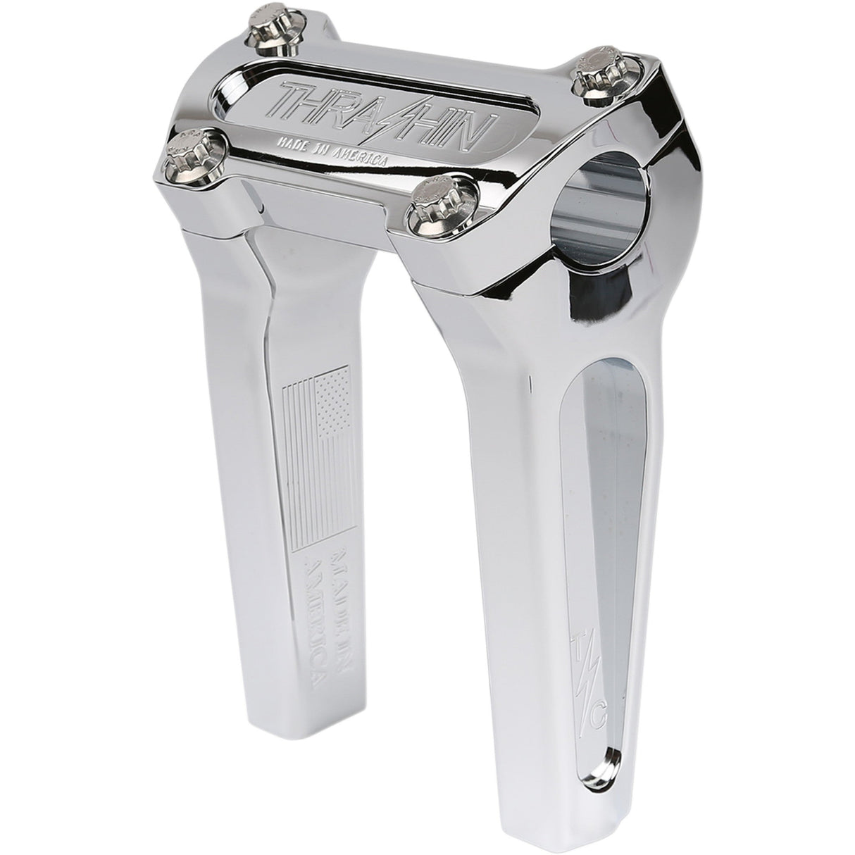 THRASHIN SUPPLY CO. 0602-1045 TSC-6000-3 Handlebar Riser - Risers - Straight - 6" - Chrome