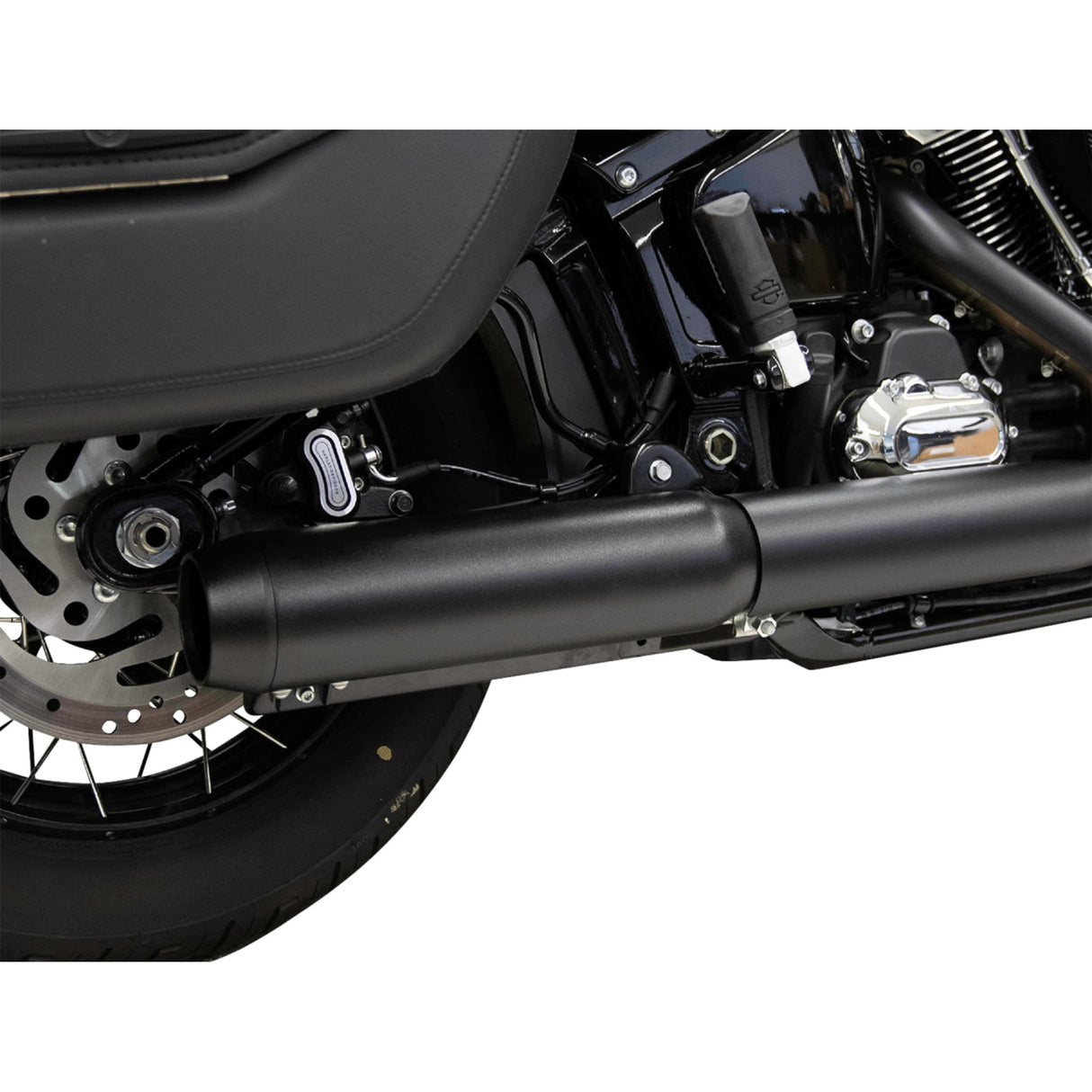 BASSANI XHAUST 1801-1859 1S38FB 4" Slip-On Muffler with Baffle Core 4" Slip-On Muffler with 2-1/2" x 10" Baffle Core - Black - 49-State