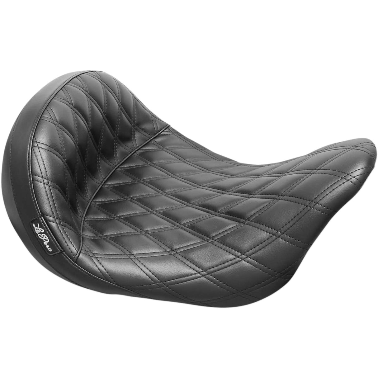 LePera Monterey Sport Solo Seat Double Diamond Black - LK-697SPDD For Harley Touring 2008-2022