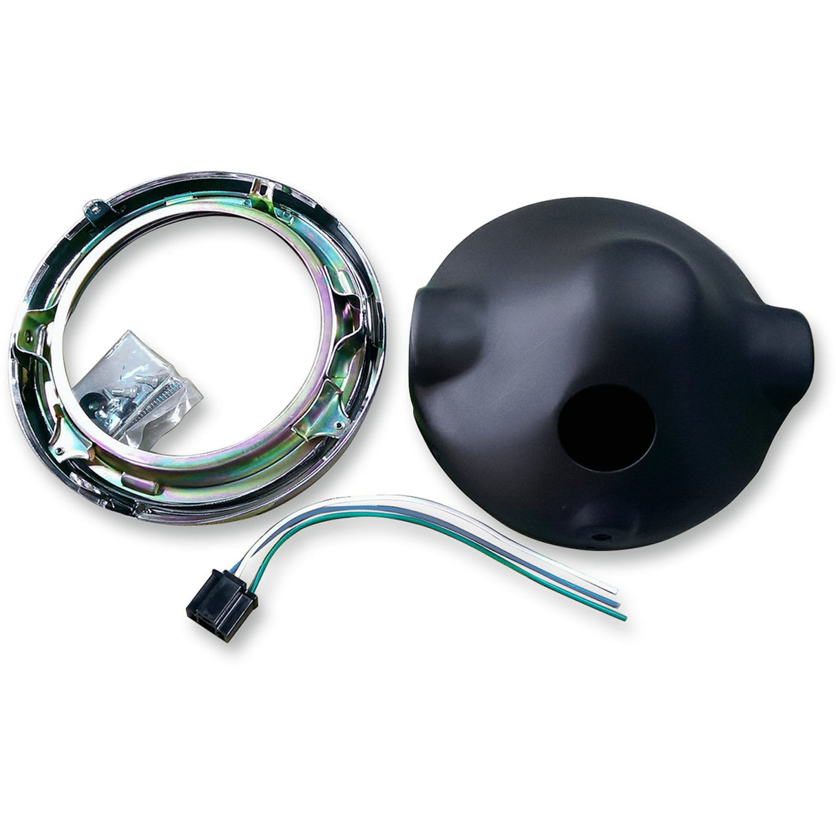 EMGO 2001-0820 66-65010 7" Side Mount Headlamp Shell black