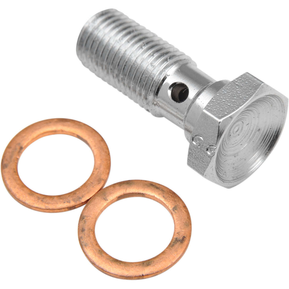 GOODRIDGE 77503LCH P775-03LCH Banjo Bolt 600 Series Long Banjo Bolt - 3/8-24 - Single - Chrome