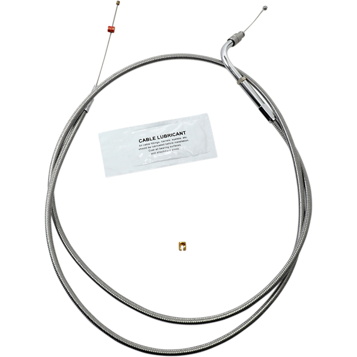 Barnett Stainless Steel Throttle Idle Cable +10" - 102-30-30016-10 For Harley Touring 2002-2007