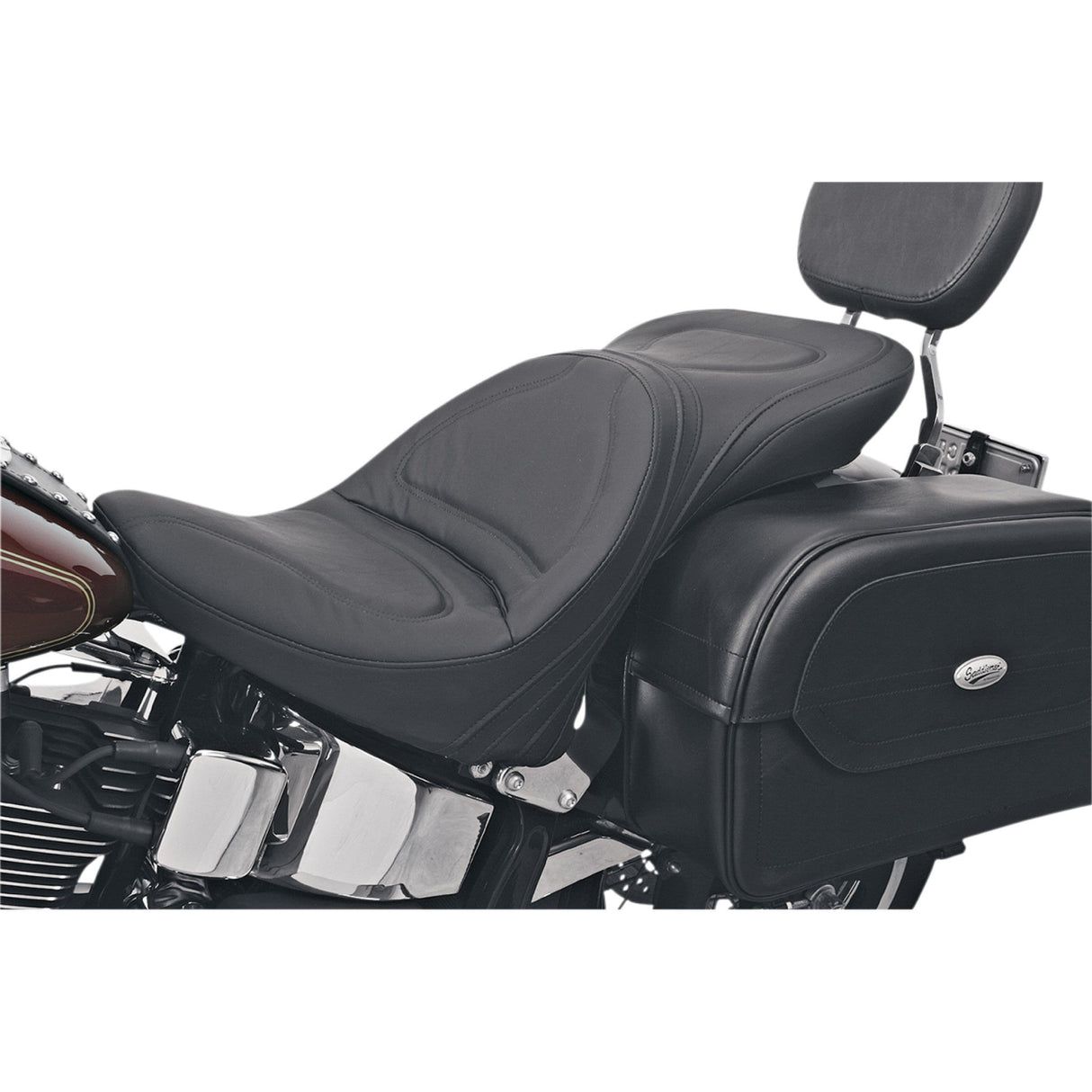 Saddlemen Explorer™ Seat Explorer™ Without Backrest Stitched Black FL FX For Harley Softail 2000-2007