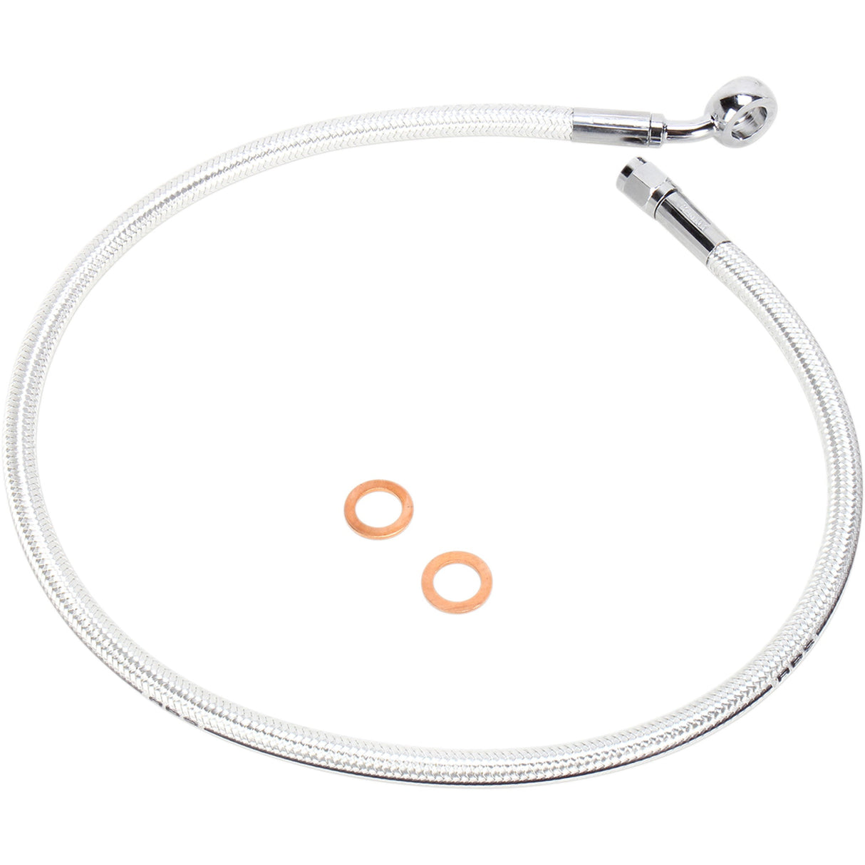 MAGNUM SHIELDING 1741-3676 AS37926 Designer Series ABS-Specific Upper Brake Line Kit - 7/16-35° - 26" - Sterling Chromite II
