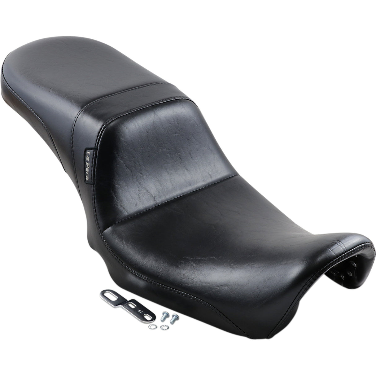 LePera Daytona 2-Up Seat Without Backrest Smooth Black - LK-515 For Harley Motorcycles 2006-2017
