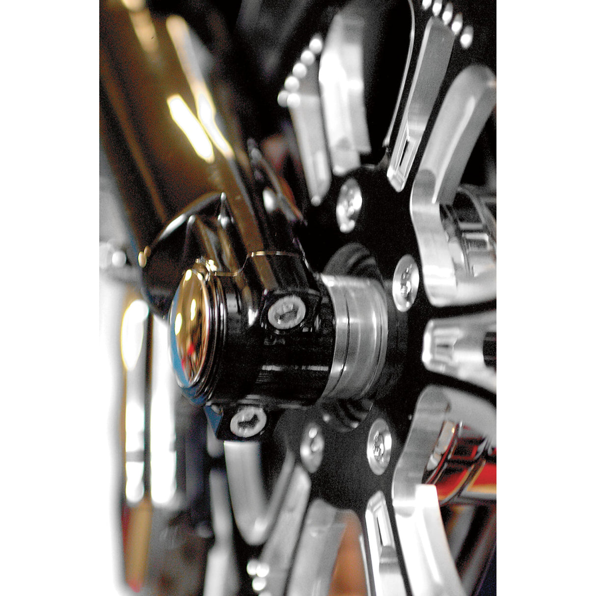 Klock Werks Lower Fork Leg Axle Caps Black - KWS-01-0010-B For Harley Touring 2000-2013