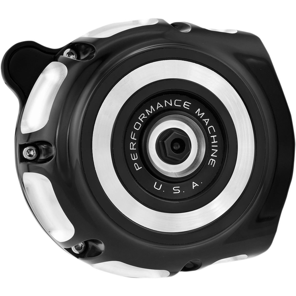 Performance Machine Vintage Air Cleaner - 0206-2142-BM For Harley Motorcycles 2017-2023