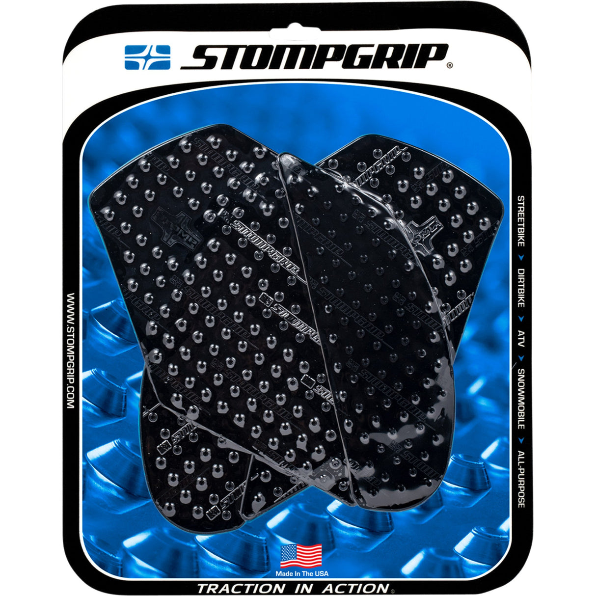 STOMPGRIP 4320-1203 55-10-0040B Volcano Profile Traction Pad Tank Kit Traction Kit - Black - Kawasaki