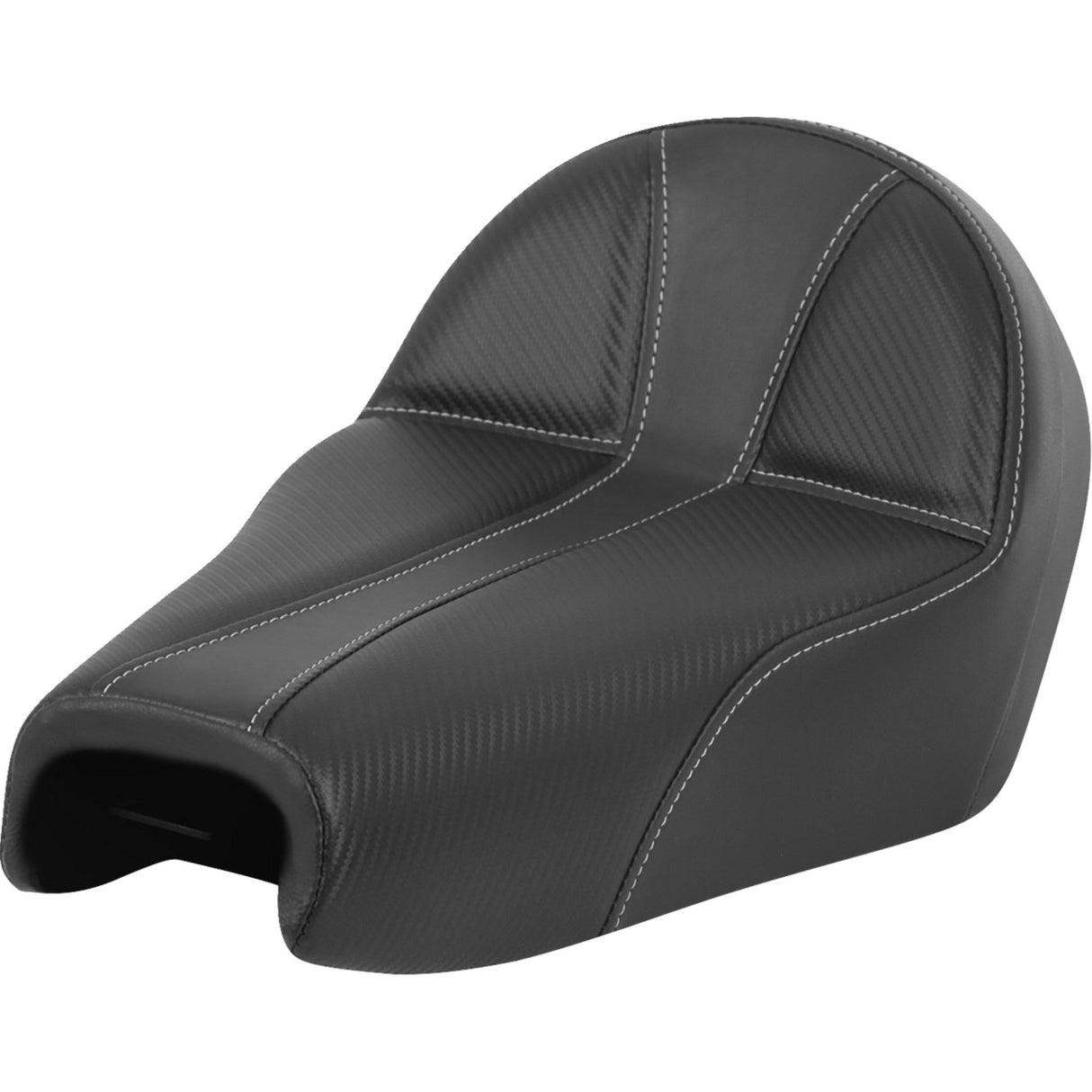 Saddlemen Dominator Solo Seat Black With Silver Stitching - 807-03B-0042 For Harley Sportster 2004-2020 (4.5G Tank)