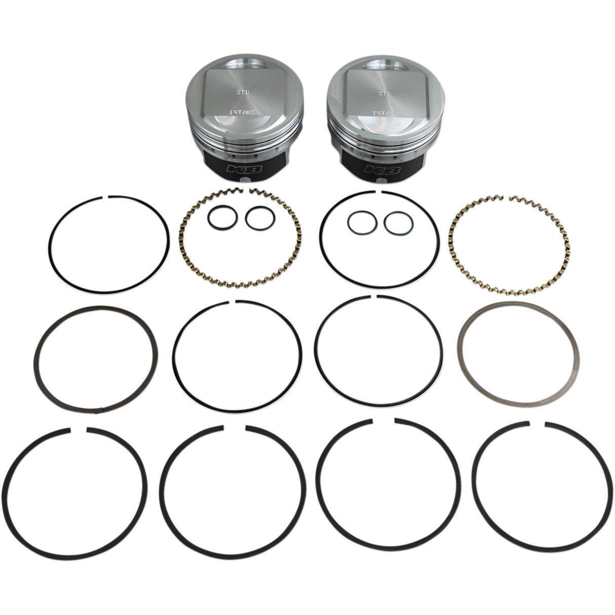 KB PERFORMANCE DS-751286 KB411.STD Hypereutectic Piston Kit Piston Kit - Twin Cam
