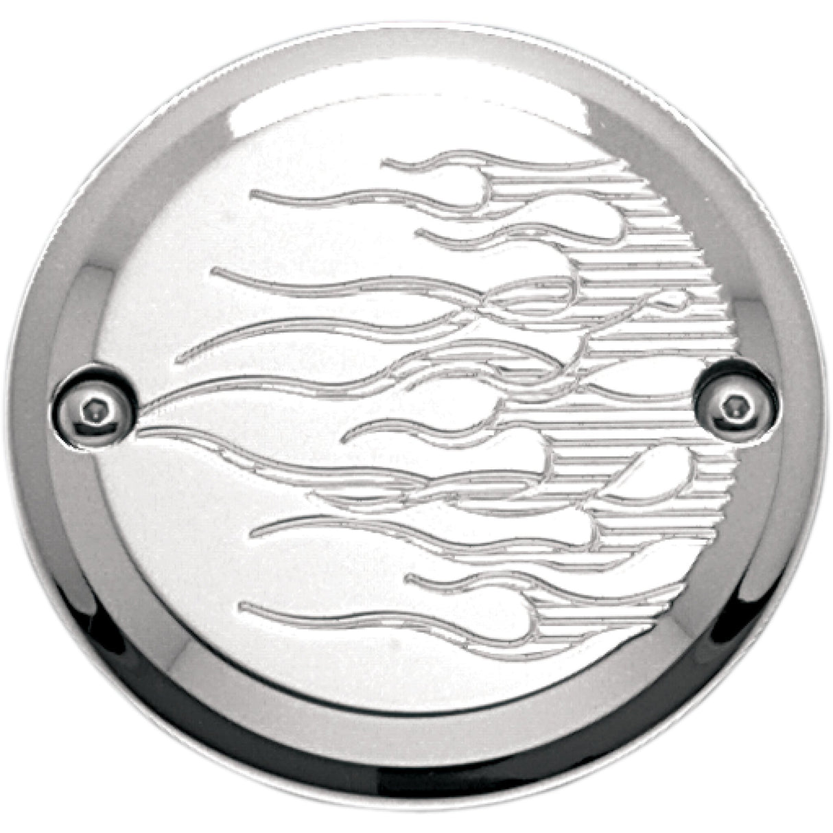 JOKER MACHINE DS-325917 921102FC Points Cover - Flame - 2 Hole - Chrome