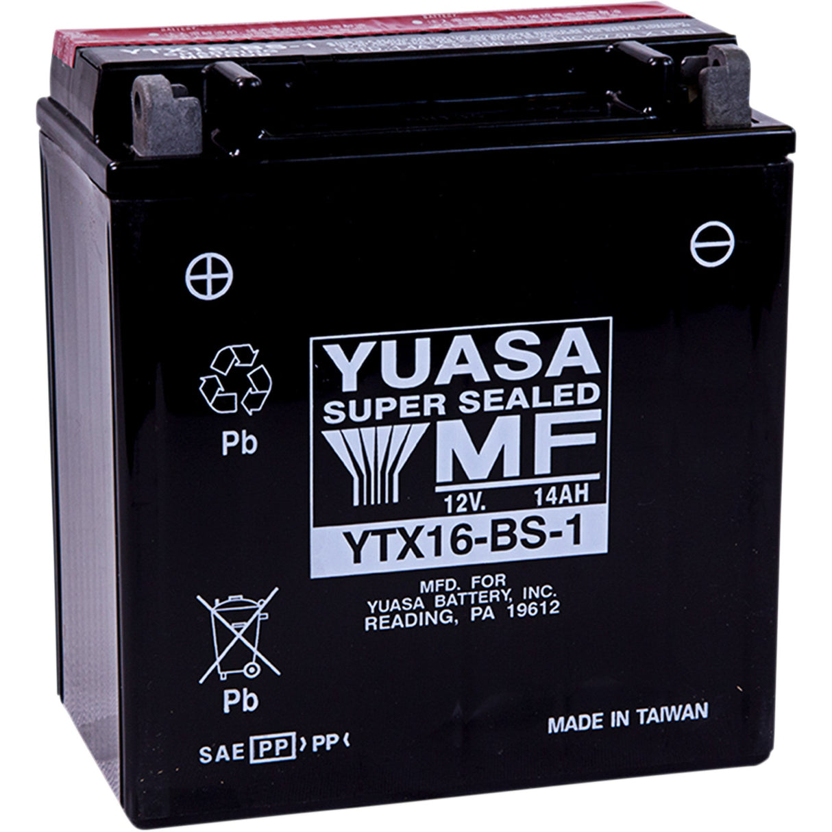 YUASA YTX16-BS-1 YUAM32X61 AGM Maintenance-Free Battery AGM Battery - YTX16-BS - .78 L