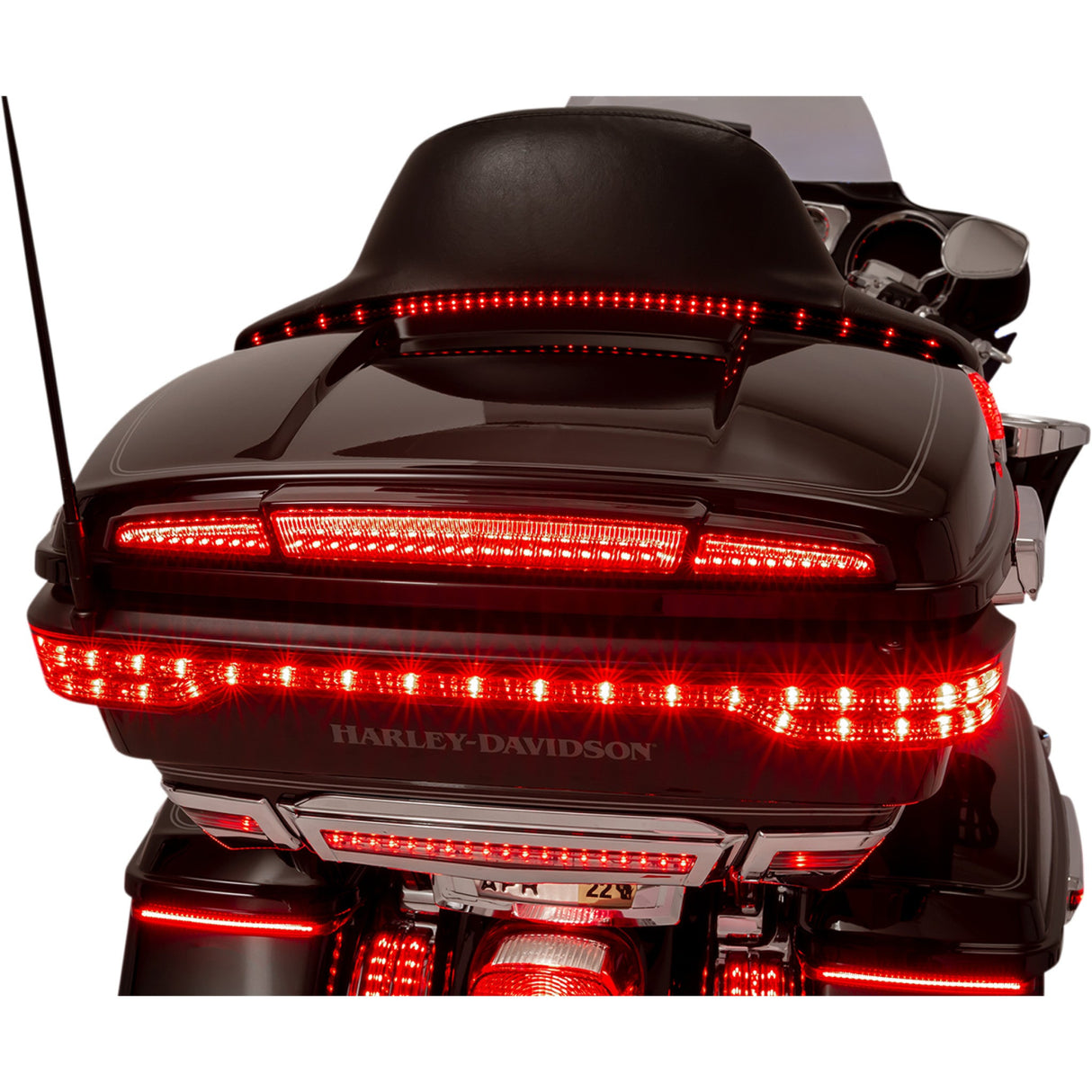 Ciro Streak Trunk Light With Lightstrike™ Technology Black Red - 40115 For Harley Touring 2014-2025