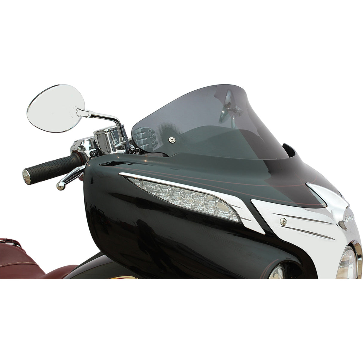 Klock Werks Flare® Windshield 10" Short Dark Smoke - KWW-04-0040 For Indian 2014-2025