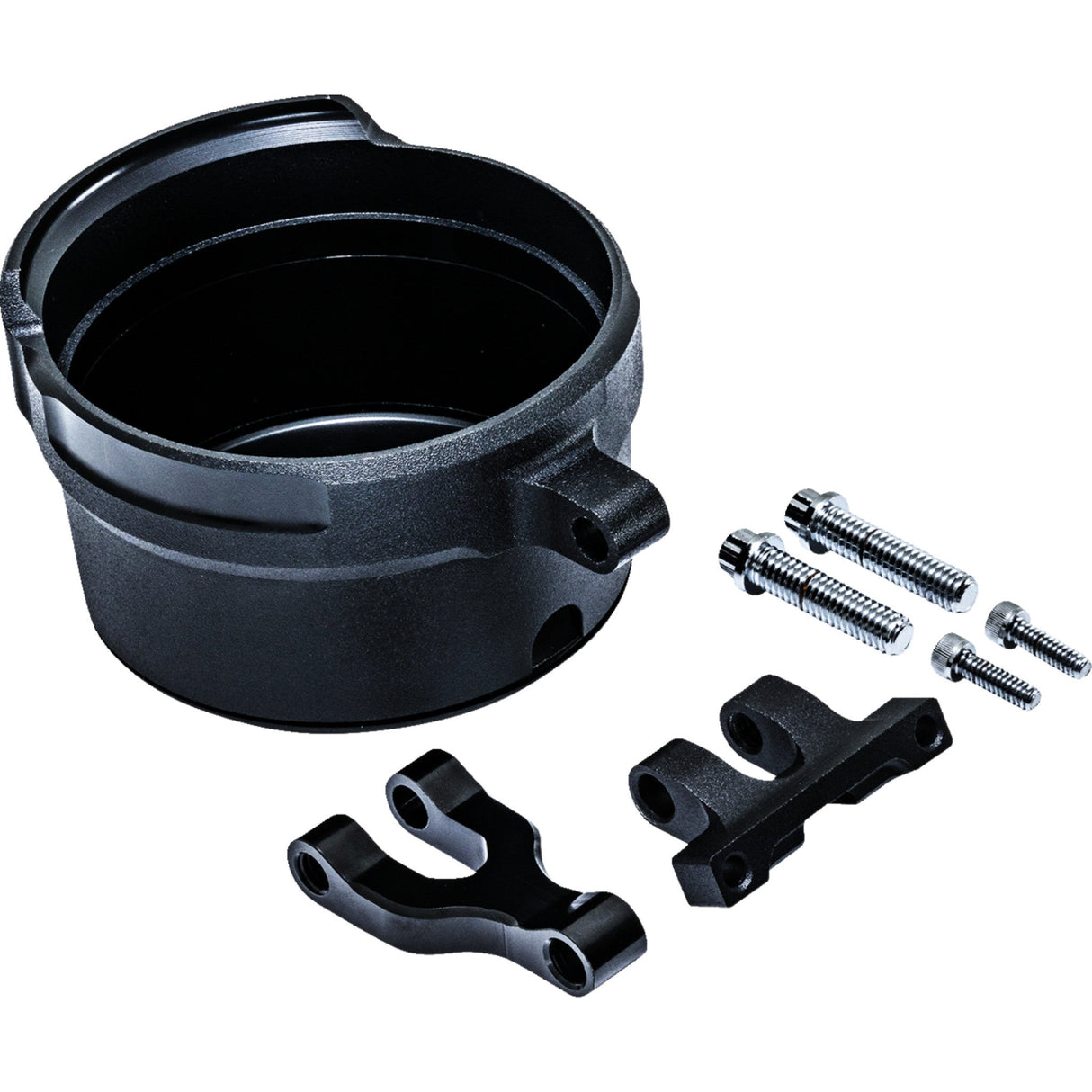 PERFORMANCE MACHINE (PM) 0602-1514 0208-2192-SMB Roung Gauge Relocation Kit - Round - Black