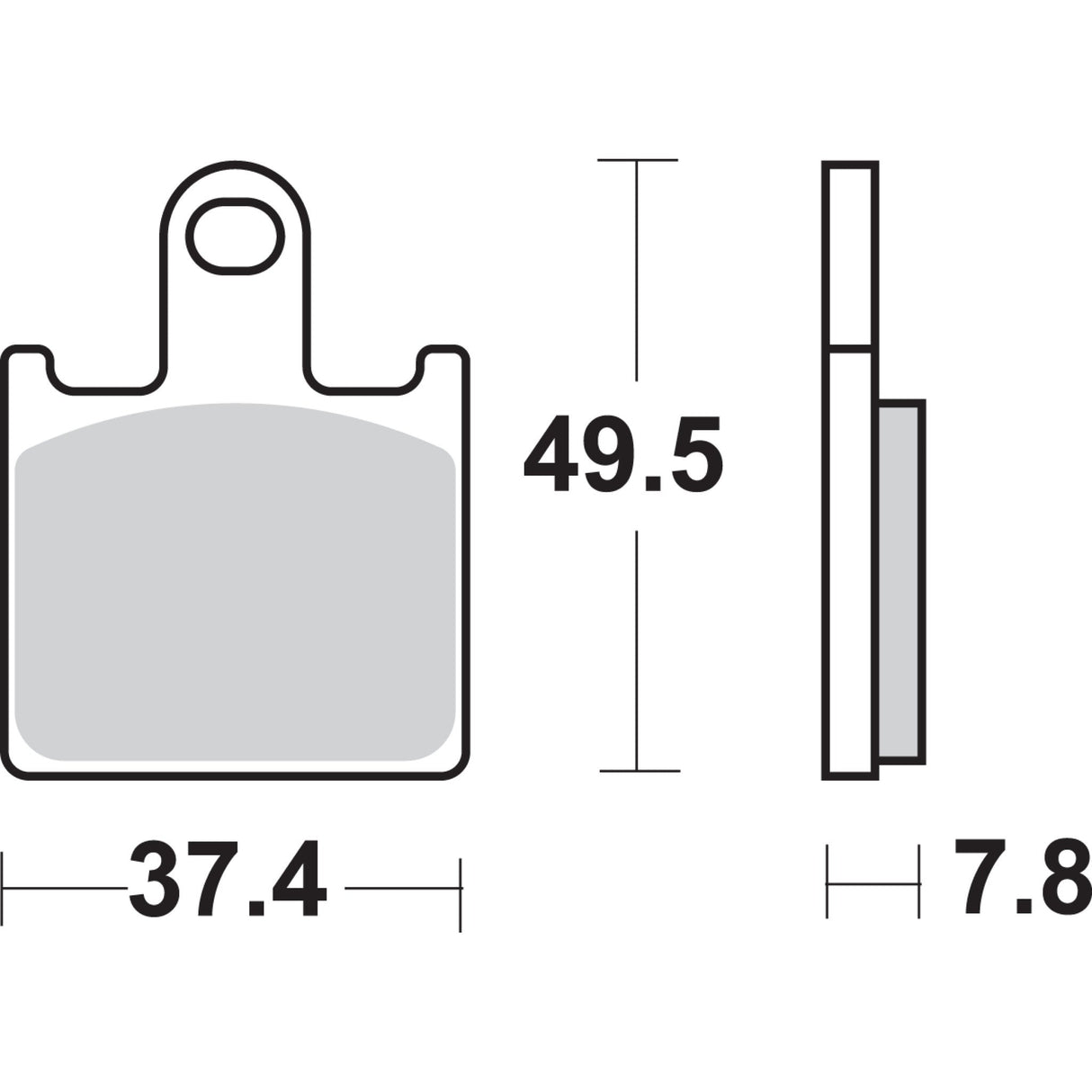SBS 1721-1657 838HS HS Street Excel Sintered Front Brake Pads HS Brake Pads - Kawasaki - 838HS