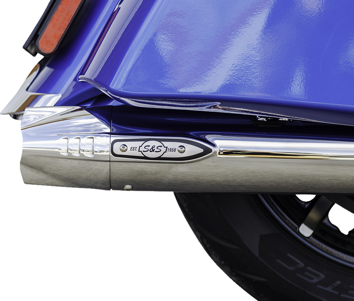 4" Broadhead Slip-On Mufflers - Fishtail - Chrome - 1801-1766