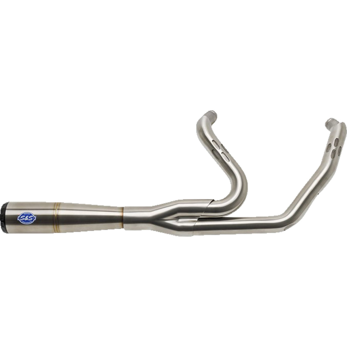 S&S Cycle 2-Into-1 Diamondback Exhaust System Stainless Steel Race Only - 550-1000 For Harley Touring 2017-2026