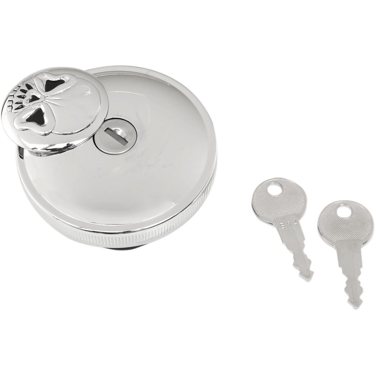 DRAG SPECIALTIES Screw-In Locking Skull Gas Cap - Vented