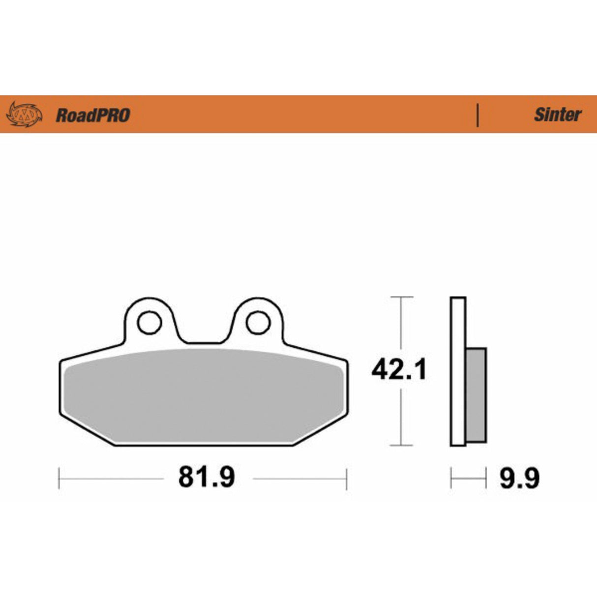 Moto-Master RoadPro Sintered Metal Brake Pads Sintered Series - 414502-PU For Harley Softail 2018-2023