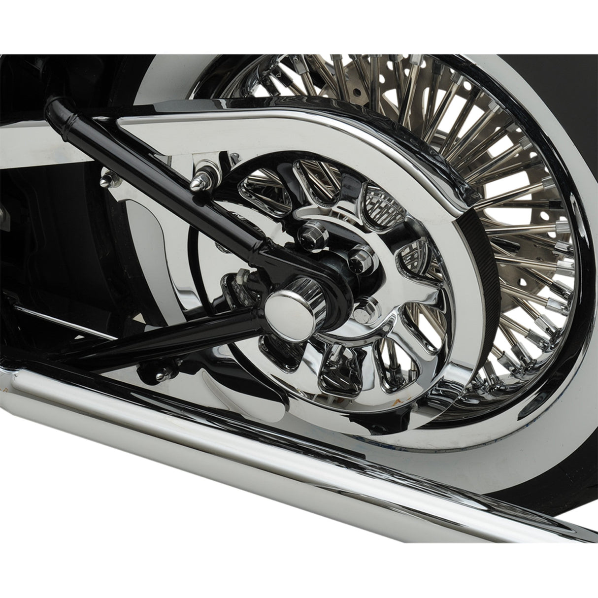 DRAG SPECIALTIES 0214-0449 Axle Caps chrome - rear