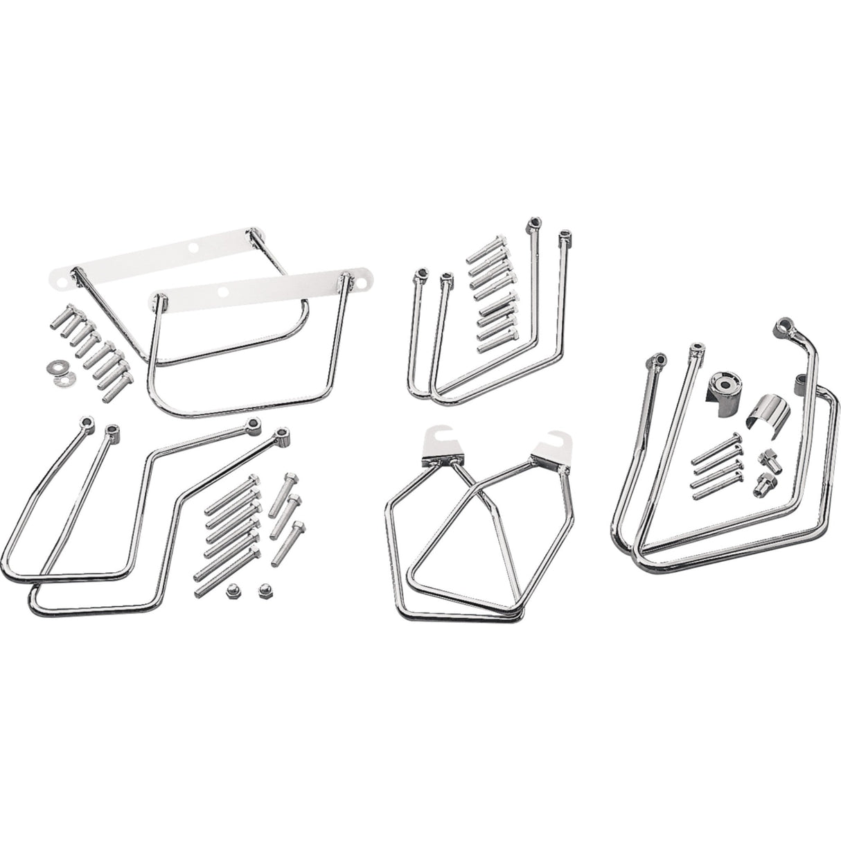 DRAG SPECIALTIES DS-110845 Chrome Saddlebag Support Brackets Saddlebag Support - FX '71-'86